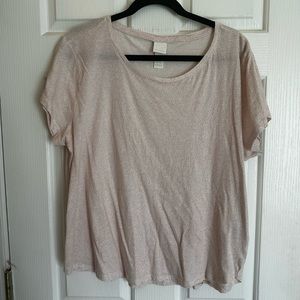 H&M Basics Tee Woman’s Sz XL with tiny orange dots